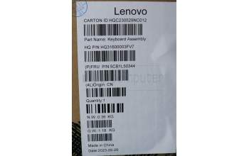Lenovo 5CB1L50344 C-Abdeckung mit Tastatur, Portugiesisch, Aquamarinblau, Ohne Puresight-Logo