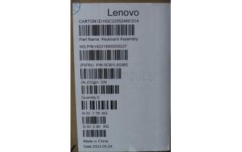 Lenovo 5CB1L50360 C-Abdeckung mit Tastatur, Englisch (GB), Aquamarinblau, Ohne Puresight-Logo