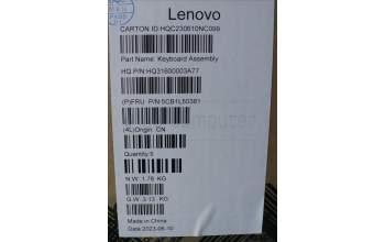 Lenovo 5CB1L50381 Tastatur inkl. Topcase deutsch H 83BS FP ARGY