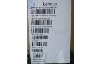 Lenovo 5CB1L50416 Tastatur inkl. Topcase ASM_POR H 83BS NFP ARGY