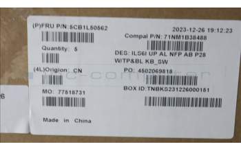 Lenovo 5CB1L50562 C-Abdeckung mit Tastatur, Schweiz, tiefblau, Hintergrundbeleuchtung, Ohne_Fingerabdruckscanner