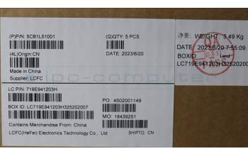 Lenovo 5CB1L51001 Tastatur inkl. Topcase ASM_NORDIC L82X8 FPBLAG