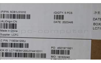 Lenovo 5CB1L51010 Tastatur inkl. Topcase ASM_UK L82X8 FP BL AG