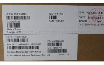 Lenovo 5CB1L52285 Tastatur inkl. Topcase ASM_UK L82X8 FP NBL AG