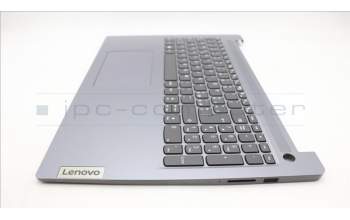 Lenovo 5CB1L52287 C-Abdeckung mit Tastatur, Italienisch, arktisgrau, Ohne_Hintergrundbeleuchtung, Fingerabdruckleser