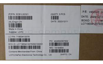 Lenovo 5CB1L52321 C-Abdeckung mit Tastatur, Skandinavien, arktisgrau, Ohne_Hintergrundbeleuchtung, Fingerabdruckleser