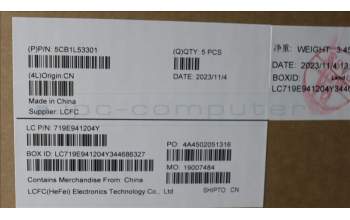 Lenovo 5CB1L53301 Tastatur inkl. Topcase ASM_NORDIC L82X8NFPBLAG