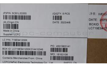 Lenovo 5CB1L53355 Tastatur inkl. Topcase ASM_RUS L82X8 NFP NBLAG