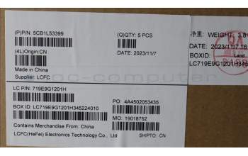 Lenovo 5CB1L53399 C-Cover with keyboard,Portuguese,RGB Backlight