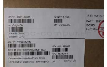 Lenovo 5CB1L54615 Tastatur inkl. Topcase ASM_CZE/SLK L82WM OGRGB