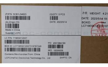 Lenovo 5CB1L54623 C-Abdeckung mit Tastatur, Englisch (GB), Onyxgrau, RGB-Hintergrundbel