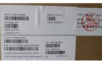 Lenovo 5CB1L54639 C-Abdeckung mit Tastatur, Russisch, Onyxgrau, RGB-Hintergrundbel.