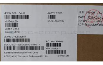 Lenovo 5CB1L54652 Tastatur inkl. Topcase ASM_ENG L82WM OG WH