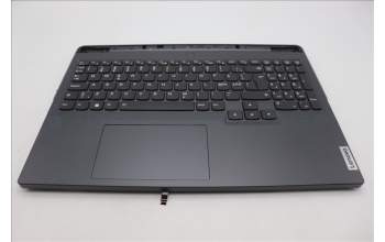 Lenovo 5CB1L54669 C-Abdeckung mit Tastatur, Skandinavien, Onyxgrau, Weiße Hintergrundbel.