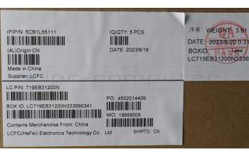 Lenovo 5CB1L55111 C-Abdeckung mit Tastatur, Belgisch, sturmgrau, GB