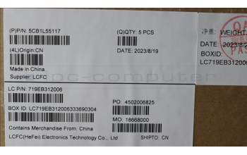 Lenovo 5CB1L55117 C-Abdeckung mit Tastatur, Französisch, Sturmgrau