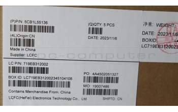 Lenovo 5CB1L55136 Tastatur inkl. Topcase ASM_TC_STGY L83BY