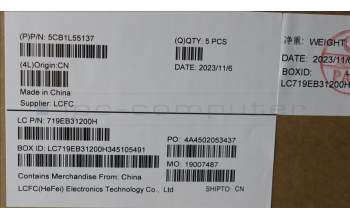 Lenovo 5CB1L55137 Tastatur inkl. Topcase ASM_THAI_STGY L83BY