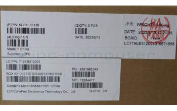 Lenovo 5CB1L55138 Tastatur inkl. Topcase ASM_TUR_STGY L83BY