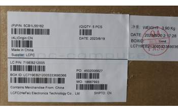 Lenovo 5CB1L55162 C-Abdeckung mit Tastatur, Skandinavien, Aquamarinblau