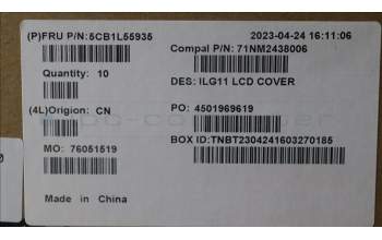 Lenovo 5CB1L55935 COVER LCD Cover C 82XW