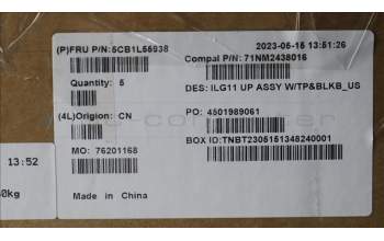 Lenovo 5CB1L55938 C-Abdeckung mit Tastatur, Englisch, Hintergrundbeleuchtung