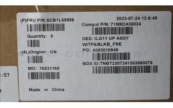 Lenovo 5CB1L55956 Tastatur inkl. Topcase ASM_FRA C 82XW BL
