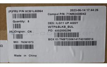 Lenovo 5CB1L55964 Tastatur inkl. Topcase ASM_BUL C 82XW BL