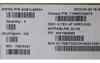 Lenovo 5CB1L56034 Tastatur inkl. Topcase ASM_SLV C 82YA SGBL