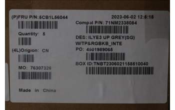 Lenovo 5CB1L56044 C-Abdeckung mit Tastatur, Englisch (US, Euro), Sturmgrau, RGB-Hintergrundbeleuchtung