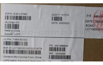 Lenovo 5CB1L57565 KT6D0_A_COVER_AL_TS_RGB_SUB_ASSY