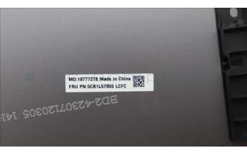 Lenovo 5CB1L57955 FRU KT4D5_D_COVER_AL_WLAN_SLV_ASSY