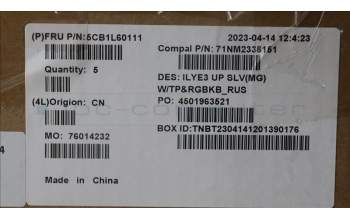 Lenovo 5CB1L60111 C-Abdeckung mit Tastatur, Russisch, RGB-Hintergrundbeleuchtung