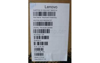 Lenovo 5CB1L64466 Tastatur inkl. Topcase ASM_CZE/SLKH82X3NFPMIGY
