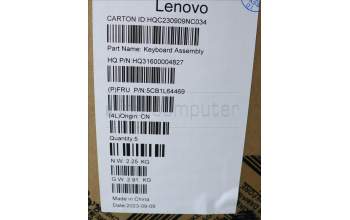 Lenovo 5CB1L64469 C-Abdeckung mit Tastatur, Französisch, Mineralgrau, Ohne_Fingerabdruckscanner