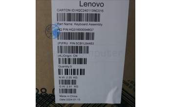 Lenovo 5CB1L64483 C-Abdeckung mit Tastatur, Portugiesisch, Mineralgrau, Ohne_Fingerabdruckscanner