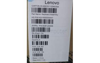 Lenovo 5CB1L64506 Tastatur inkl. Topcase ASM_HBW_H 82X3 FPMIGY