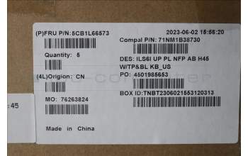 Lenovo 5CB1L66573 C-Abdeckung mit Tastatur, Englisch, tiefblau, Hintergrundbeleuchtung, Ohne_Fingerabdruckscanner