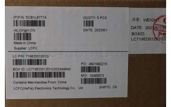 Lenovo 5CB1L67774 C-Cover with keyboard, French, US