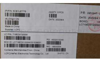 Lenovo 5CB1L67775 C-Cover with keyboard,French Arabic