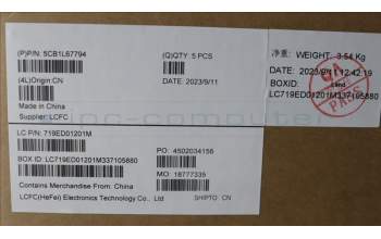 Lenovo 5CB1L67794 Tastatur inkl. Topcase ASM_THAI L83A1 TEX