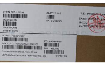 Lenovo 5CB1L67796 Tastatur inkl. Topcase ASM_UK L83A1 TEX