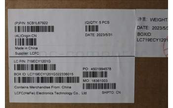 Lenovo 5CB1L67922 Tastatur inkl. Topcase ASM_CZE/SLK L83A0 TEX
