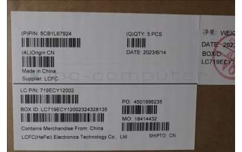 Lenovo 5CB1L67924 Tastatur inkl. Topcase ASM_ENG L83A0 TEX