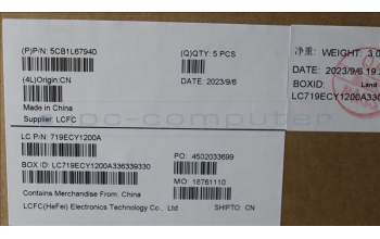 Lenovo 5CB1L67940 Tastatur inkl. Topcase ASM_RUS L83A0 TEX