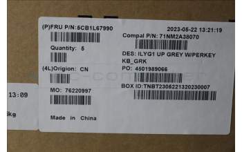 Lenovo 5CB1L67990 Tastatur inkl. Topcase ASM_GRE C 82Y3 RGB