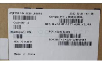 Lenovo 5CB1L68874 Tastatur inkl. Topcase ASM_ITA C 82Y4 BLWH