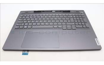 Lenovo 5CB1L68933 C-Abdeckung mit Tastatur, Belgisch, sturmgrau, Hintergrundbeleuchtung, Fingerabdruck, GB