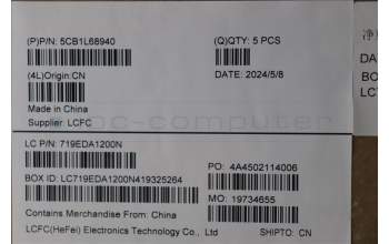 Lenovo 5CB1L68940 C-Abdeckung mit Tastatur, Französisch/Arabisch, sturmgrau, Hintergrundbeleuchtung, Fingerabdruckleser