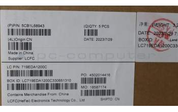 Lenovo 5CB1L68943 Tastatur inkl. Topcase ASM_GRE L21J8 FPSG BL